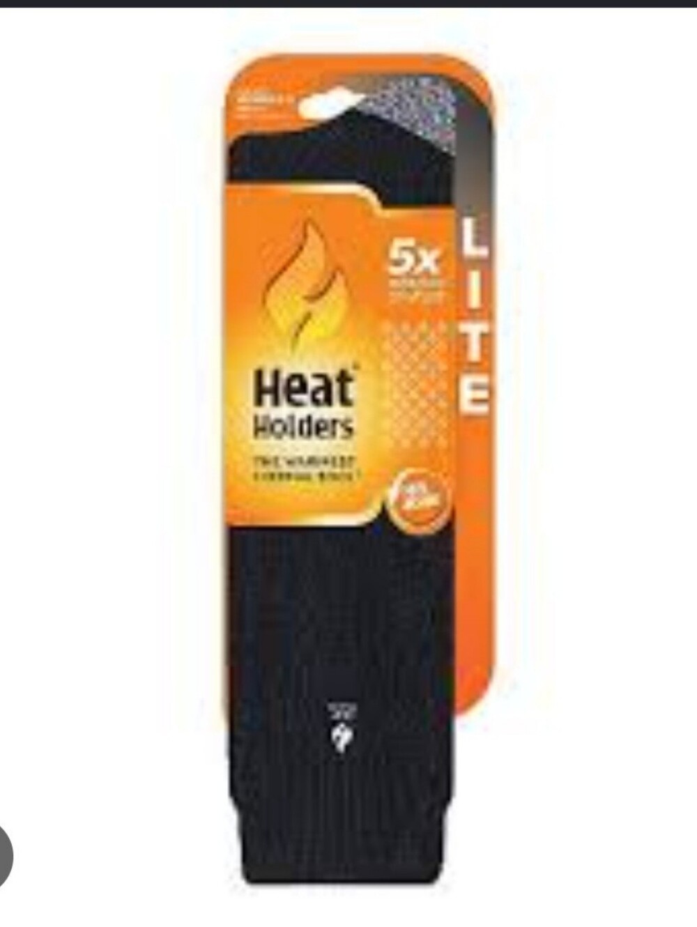 HEAT HOLDERS Black Lite Thermal Socks NWT